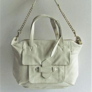POUR LA VICTOIRE New Ivory Leather Shoulder Bag